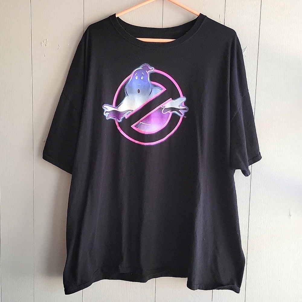 Ghostbusters Pink Logo Graphic Tee Shirt
